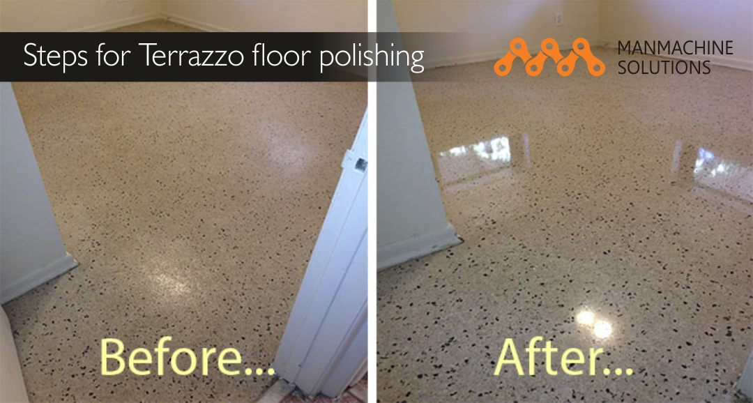 Terrazzo floor polishing 