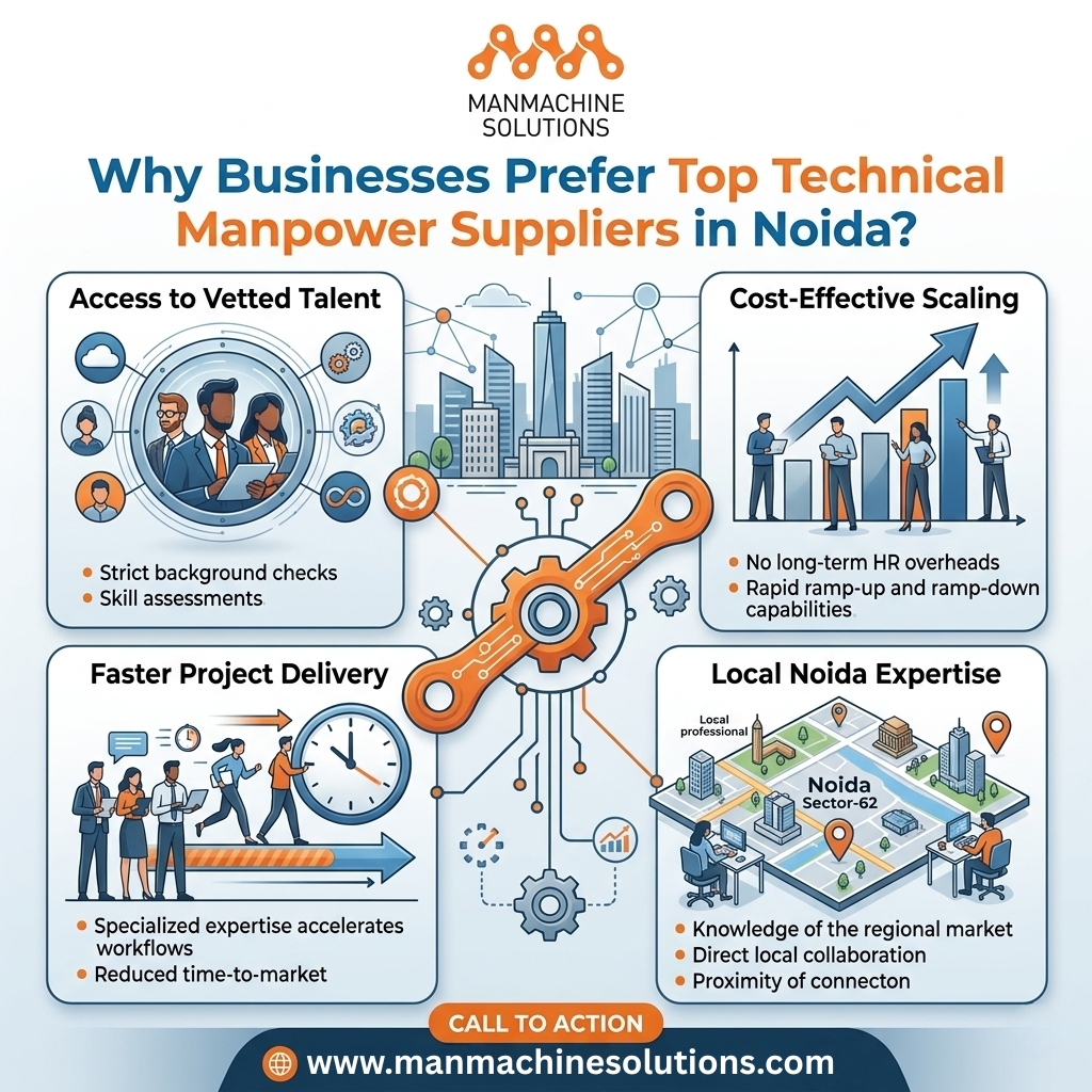 Why Businesses Prefer Top Technical Manpower Suppliers in Noida?